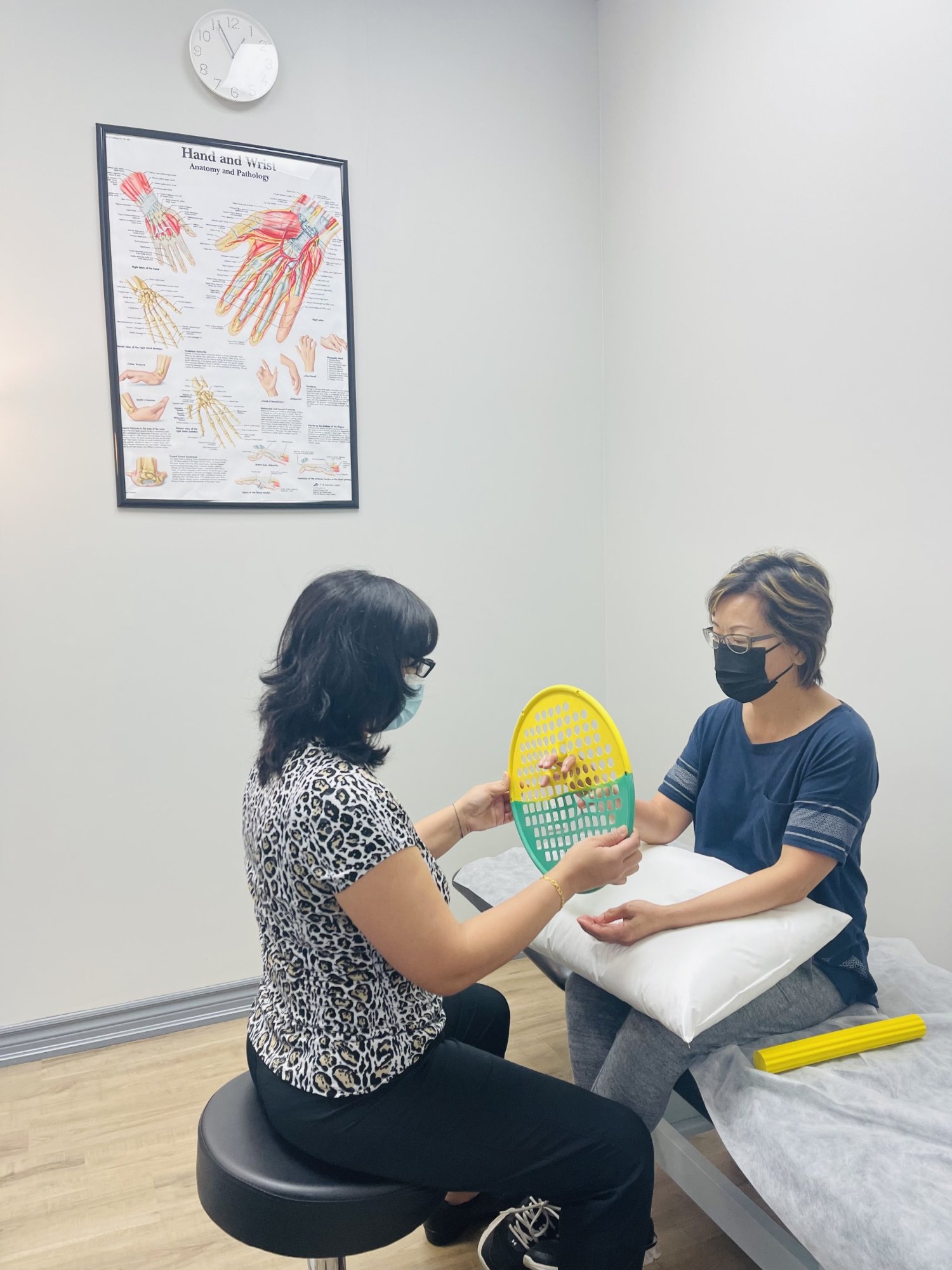 One-on-one physiotherapy treatment in a private room at Circle Physiotherapy Brampton